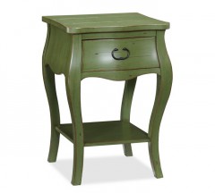 Close-up of the Daniella chest in the rich ivy color