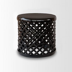 black metal lattice table