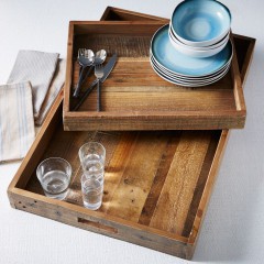 reclaimed wood trays